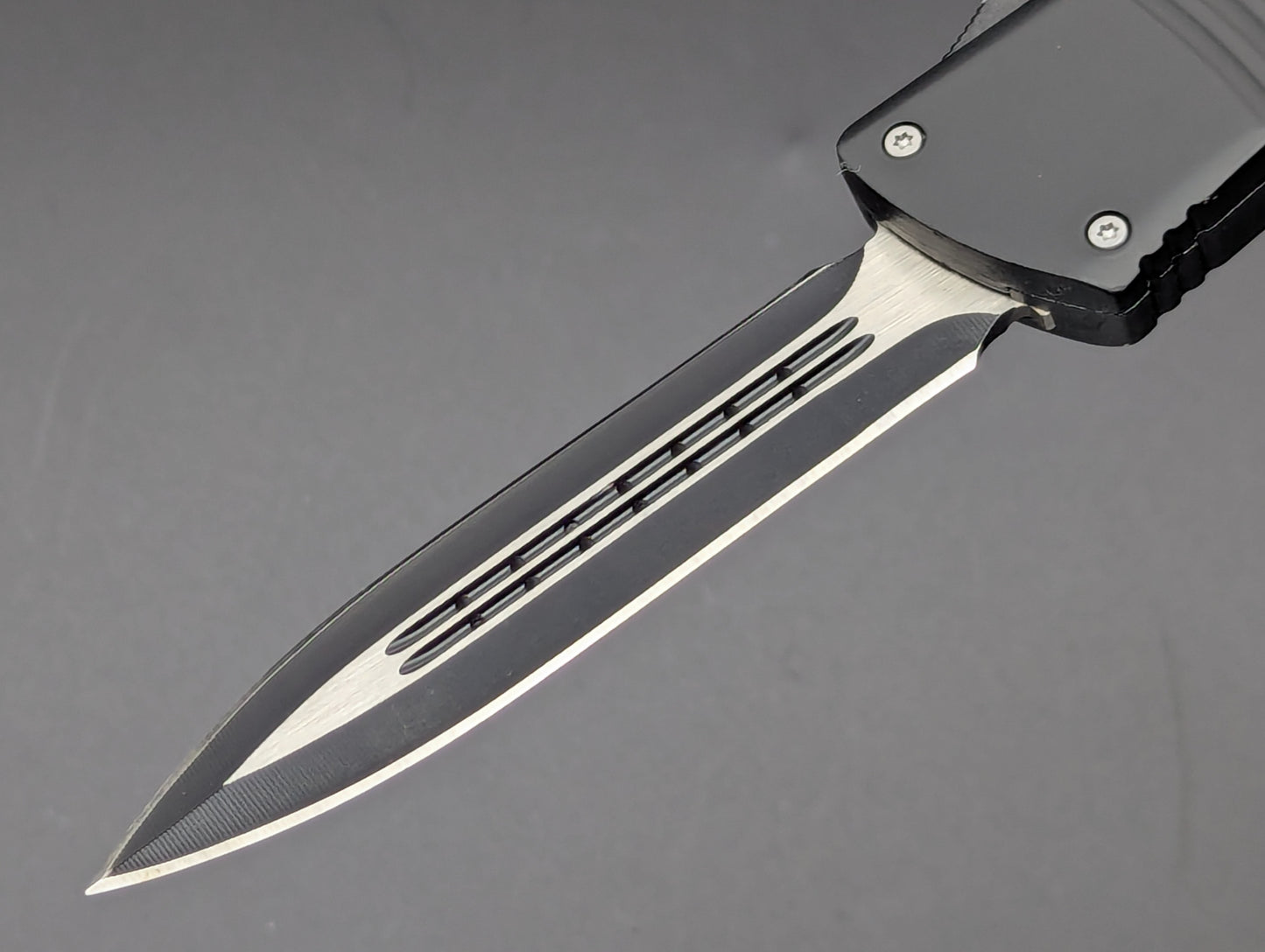 9.5" XL BLACK TACTICAL D/E OTF AUTOMATIC KNIFE