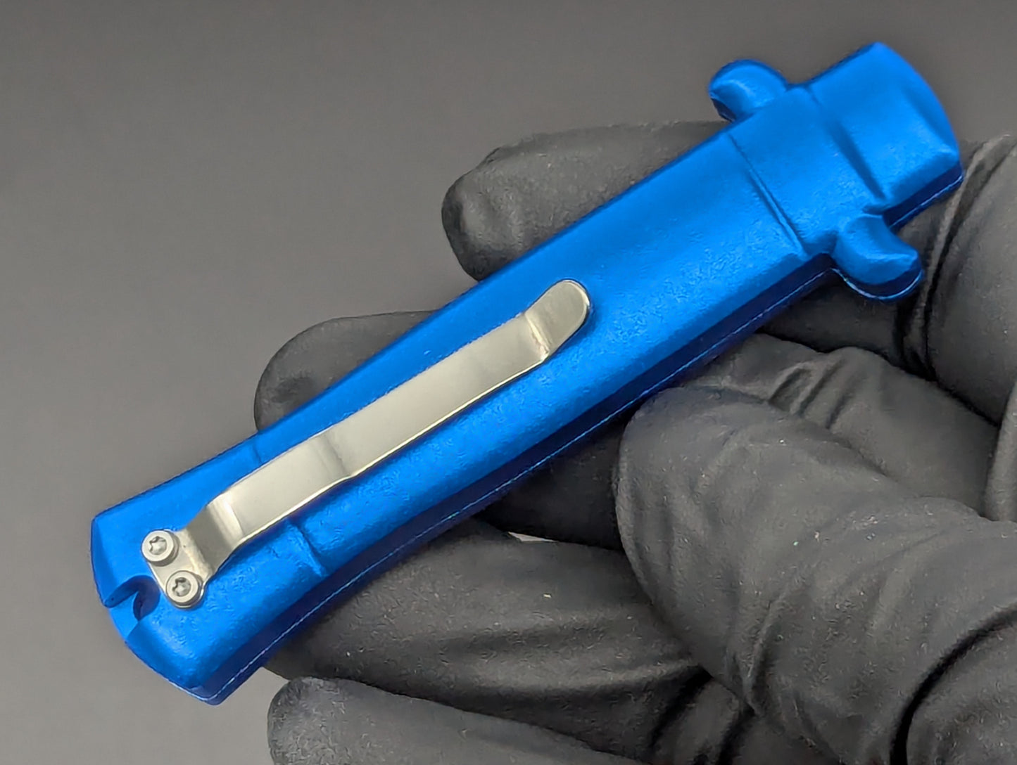 BLUE MINI D/A STILETTO OTF KNIFE