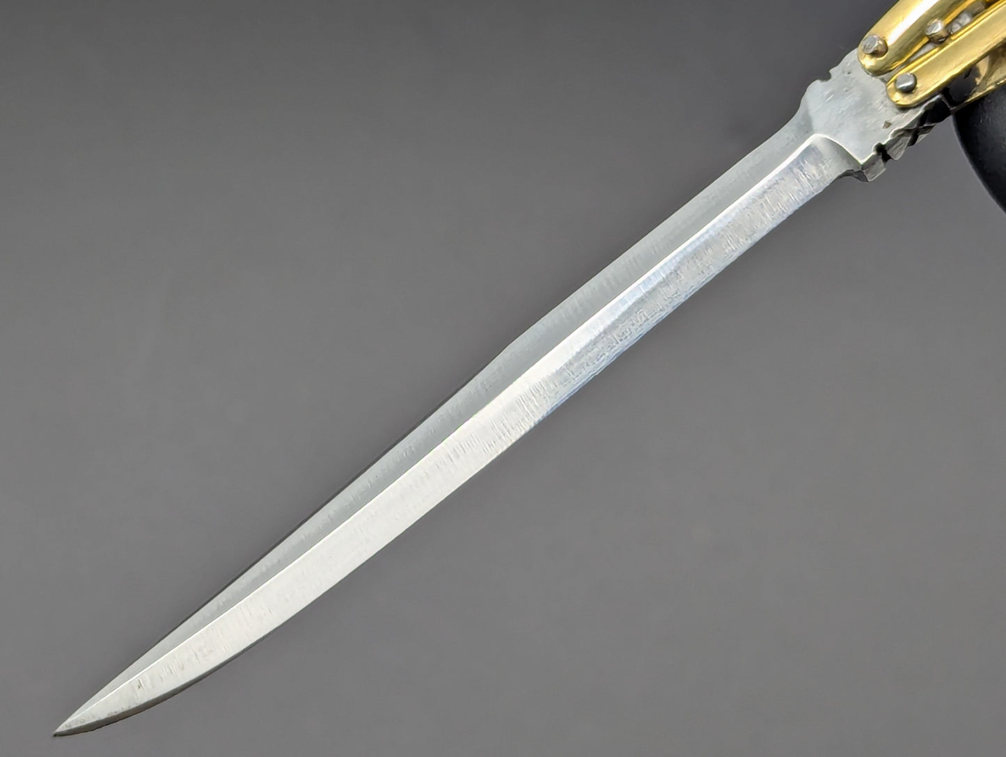 CLIP POINT FHM BRASS & STEEL BALISONG PEN KNIFE