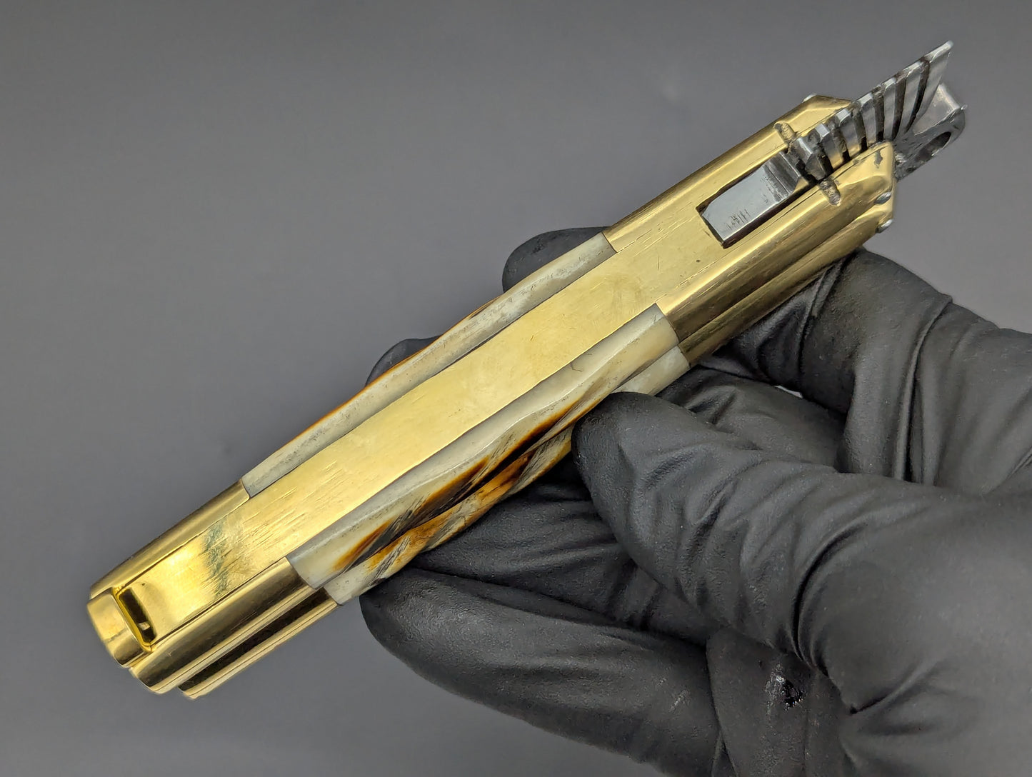 22CM EAGLE TANG PHILIPPINES HANDMADE BALISONG TWISTED BONE DP2