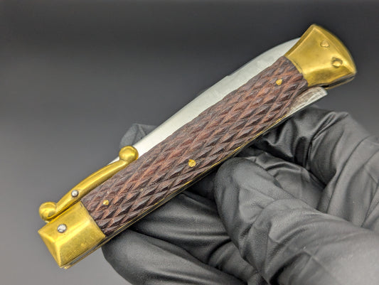 Vintage Manual Italian Swinguard Brass Checkered