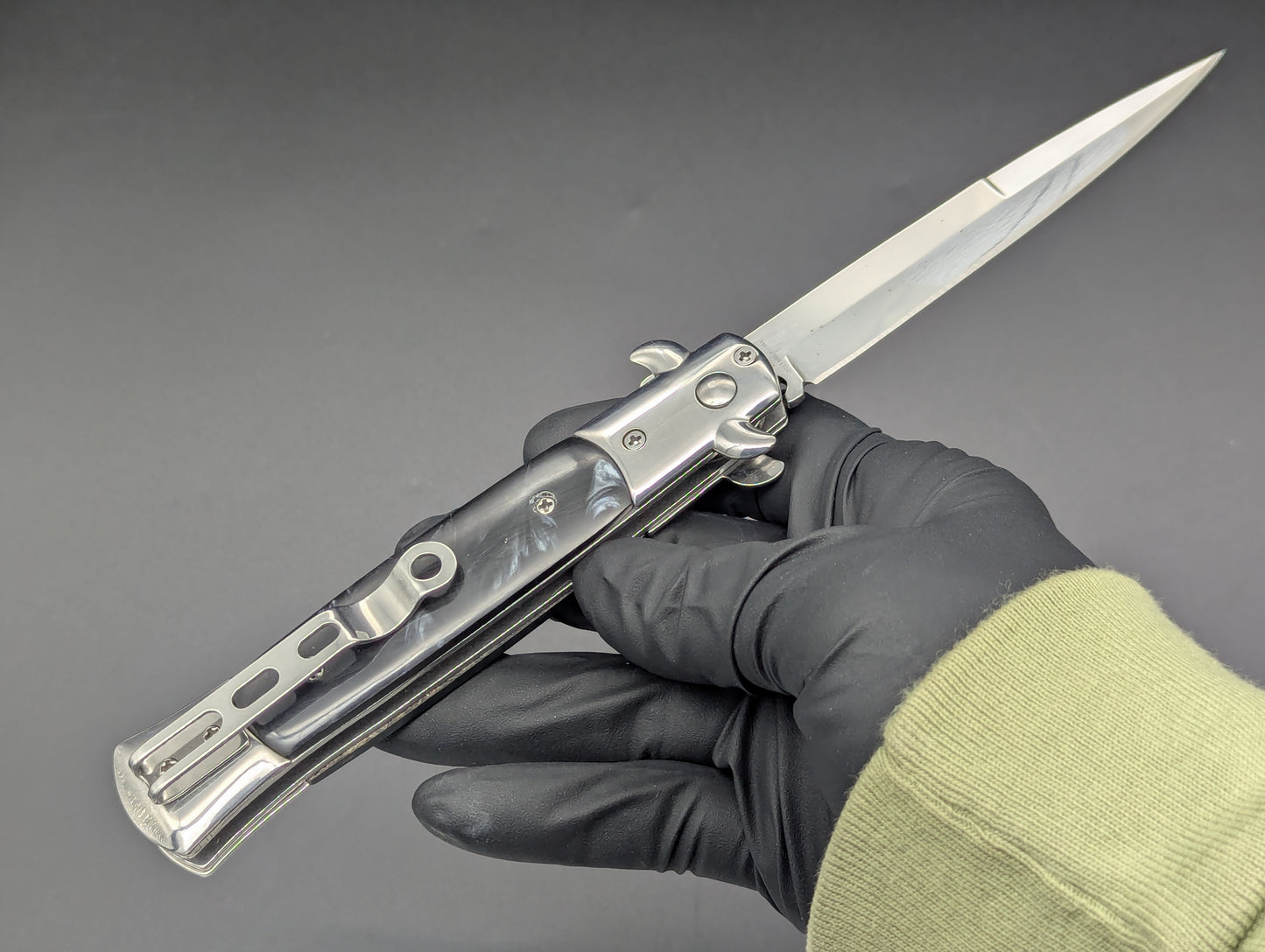 BLACK PEARL MILANO DIABLO STILETTO SWITCHBLADE