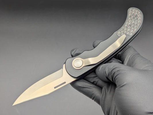 Vintage HERBERTZ SOLINGEN Carbon Fiber Automatic Knife