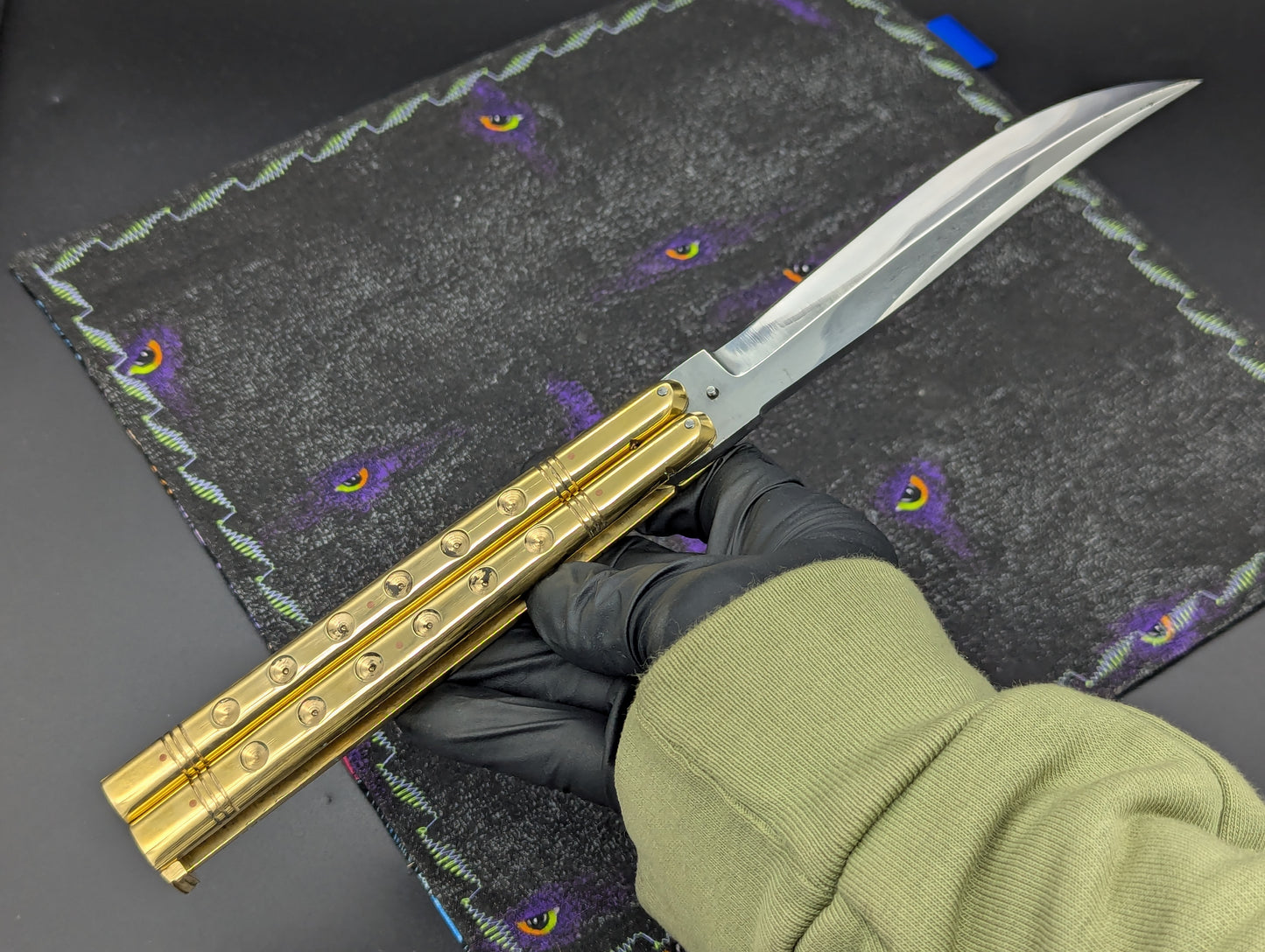 11" Clip Point Brass Batangas Philippines Handmade Balisong