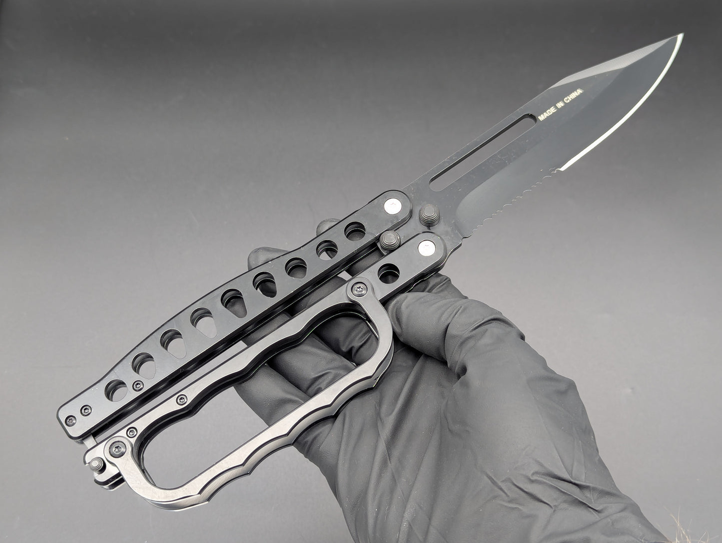 Super Knife Black Trench Balisong Zombie Killer