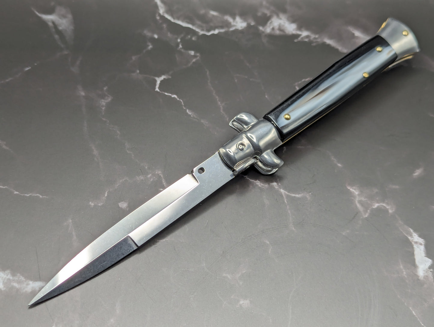 9" Frank Beltrame Faux Horn Scale Italian Stiletto Bayonet