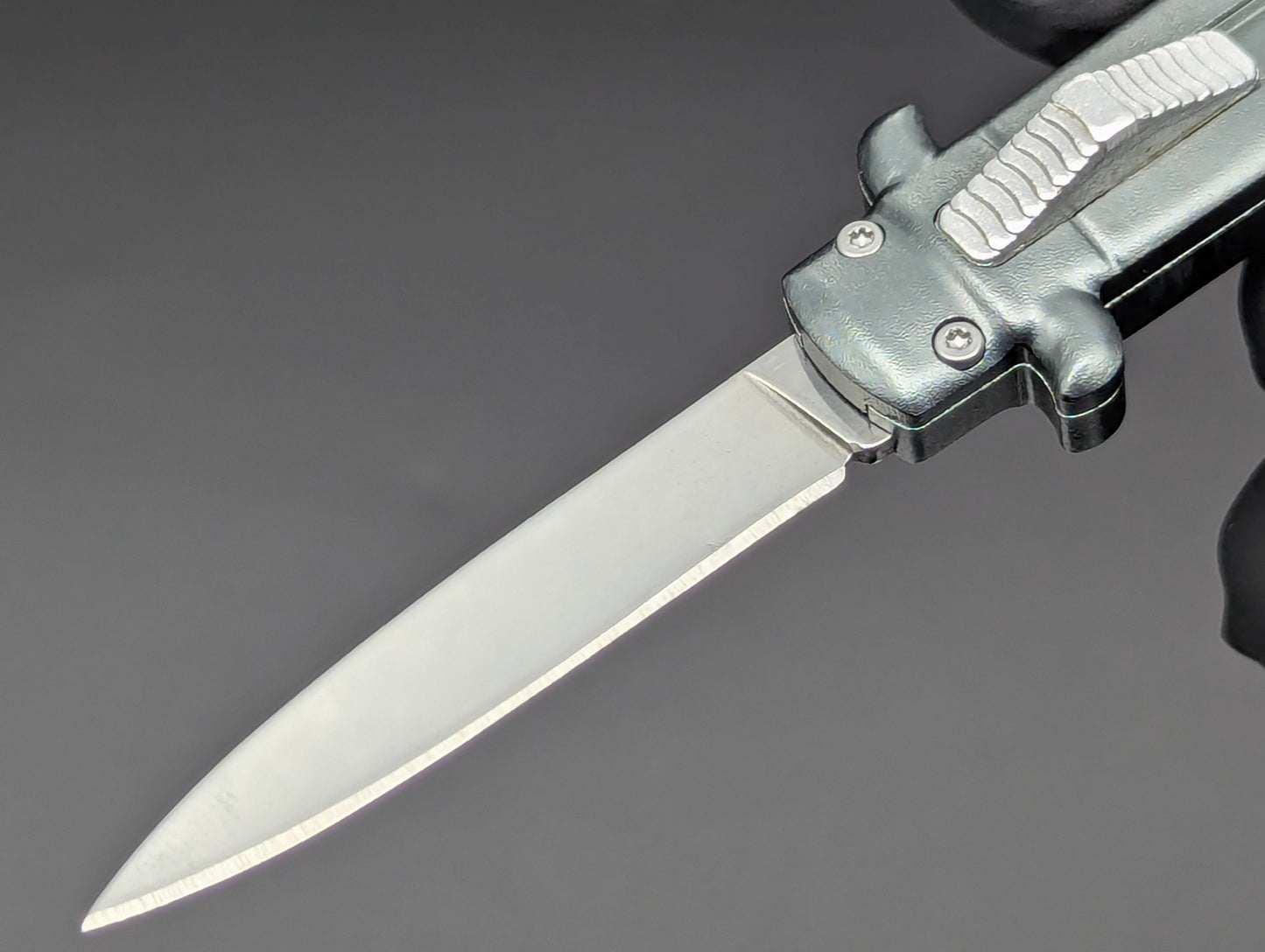 MINI STILETTO D/A CALI-LEGAL OTF KNIFE GREY