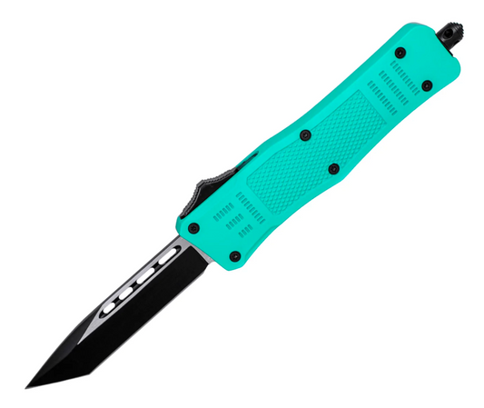 8" TEAL CQC D/A TACTICAL OTF AUTOMATIC KNIFE