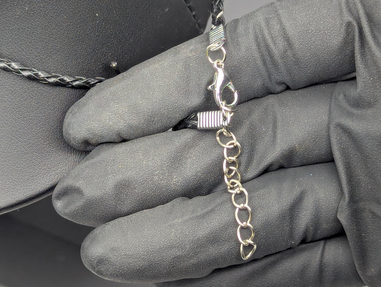 20" CHROME BRASS KNUCKLE DUSTER PENDANT & NECKLACE