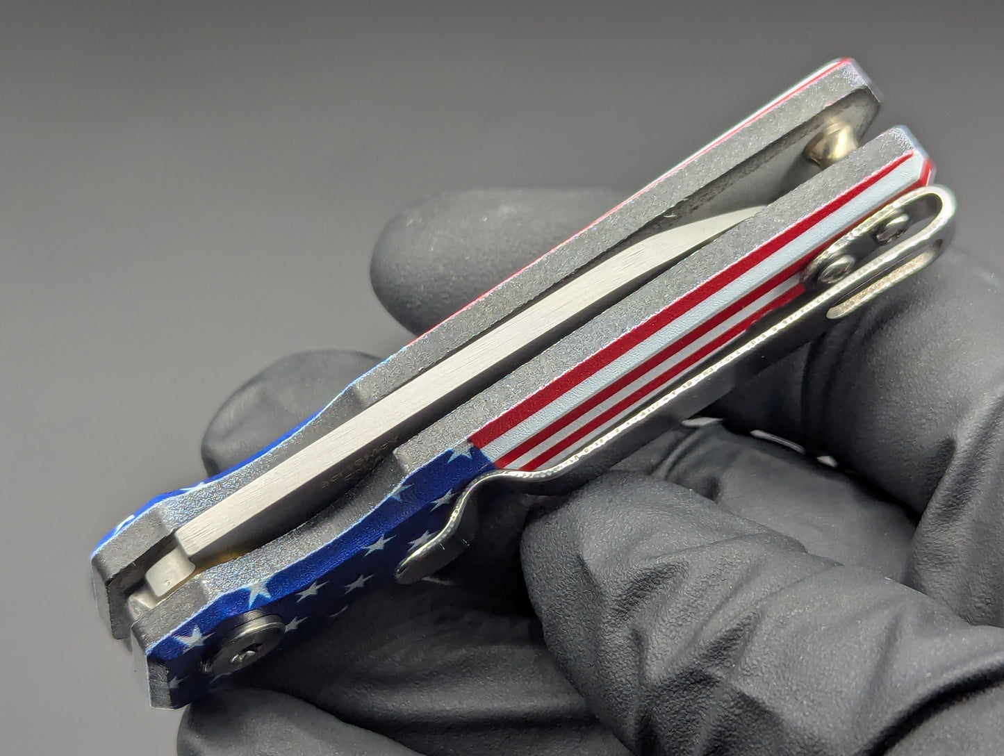 USA STARS AND STRIPES CALIFORNIA LEGAL SWITCHBLADE KNIFE