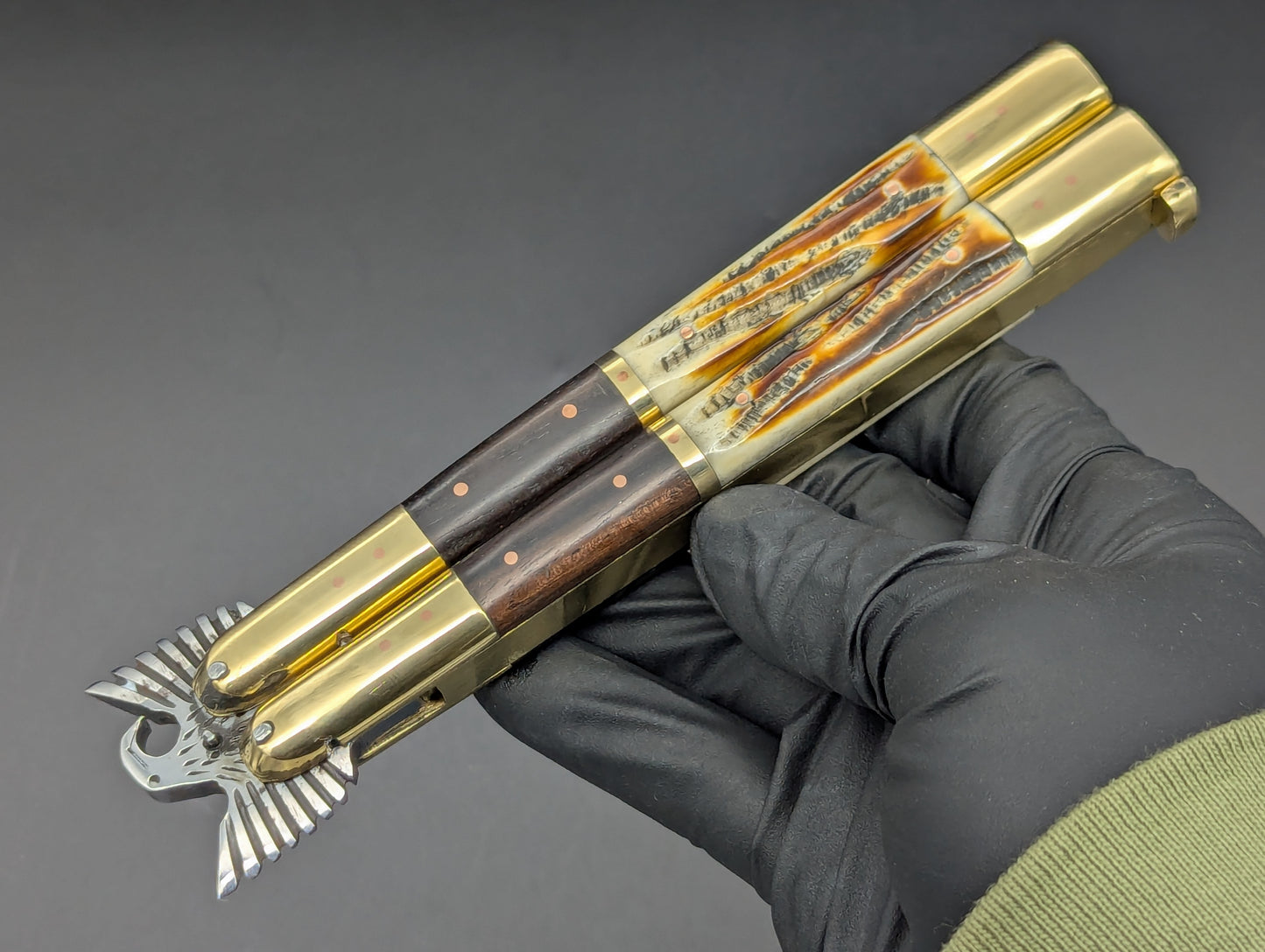 11.25" PHILIPPINES HANDMADE BALISONG EAGLE TANG TANTO