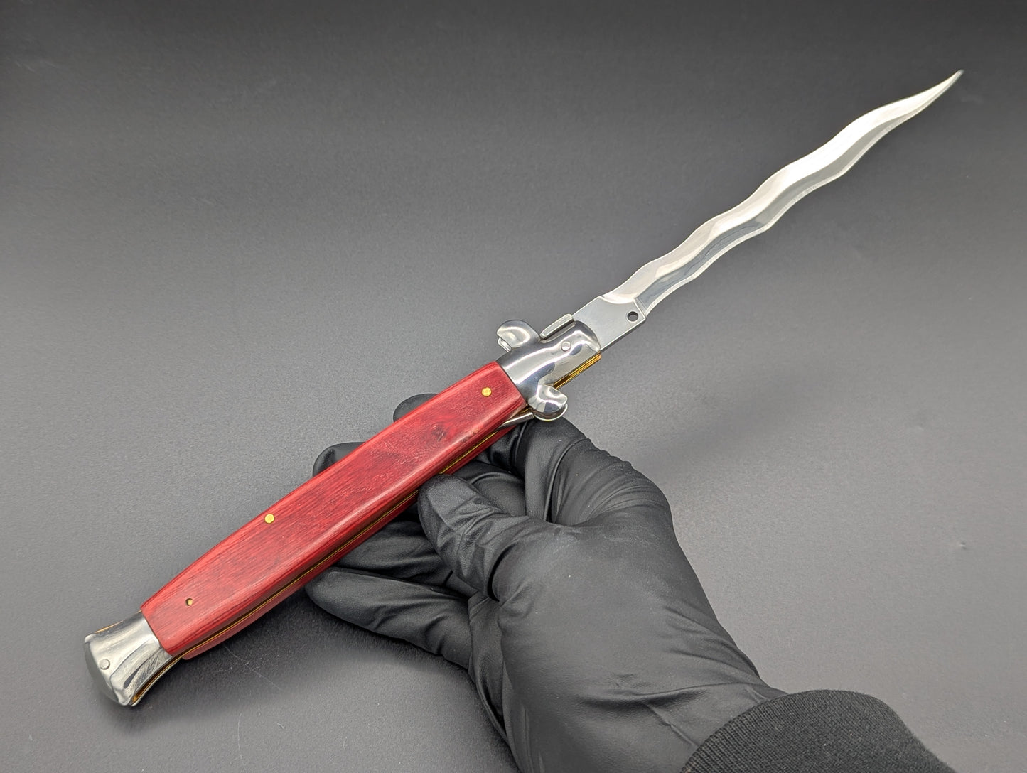 13" KRIS BLADE SOLID WOOD ITALIAN STYLE STILETTO