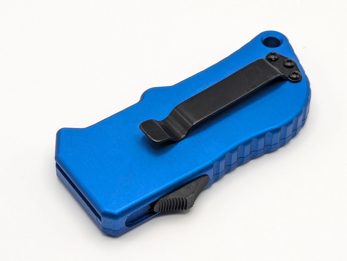 Blue Carbon Fiber D/A Box Cutter OTF Knife