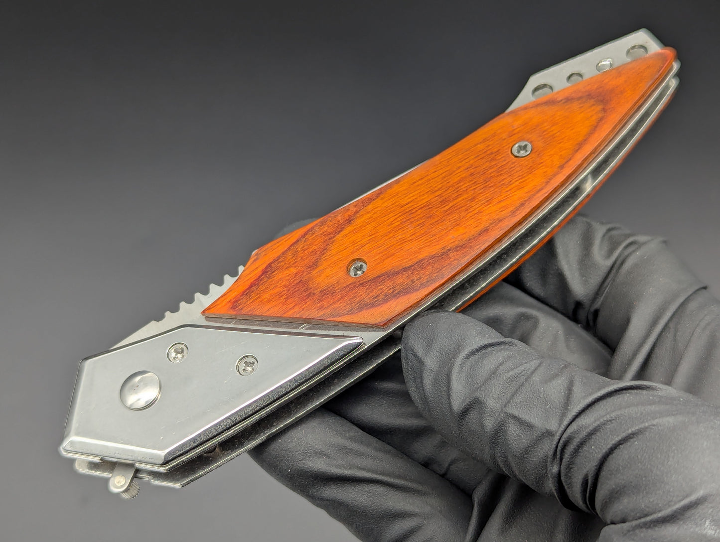 9.25"XL ROSEWOOD HAWK AUTOMATIC OPENING KNIFE