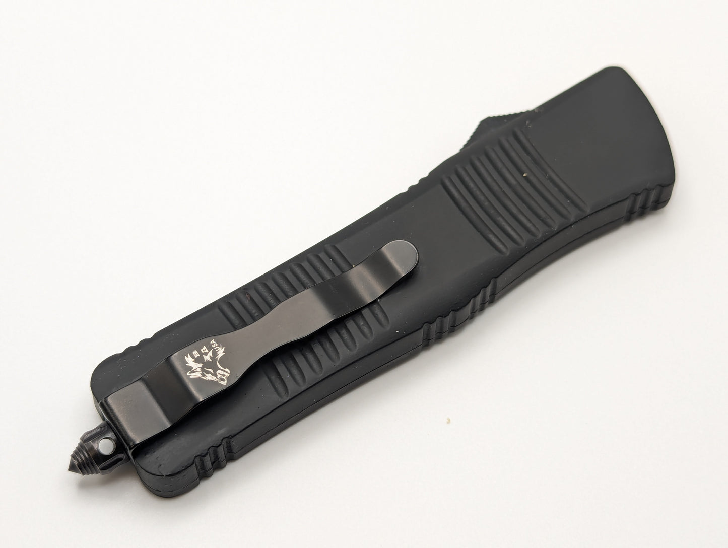 9.5" XL BLACK TACTICAL TANTO OTF AUTOMATIC KNIFE