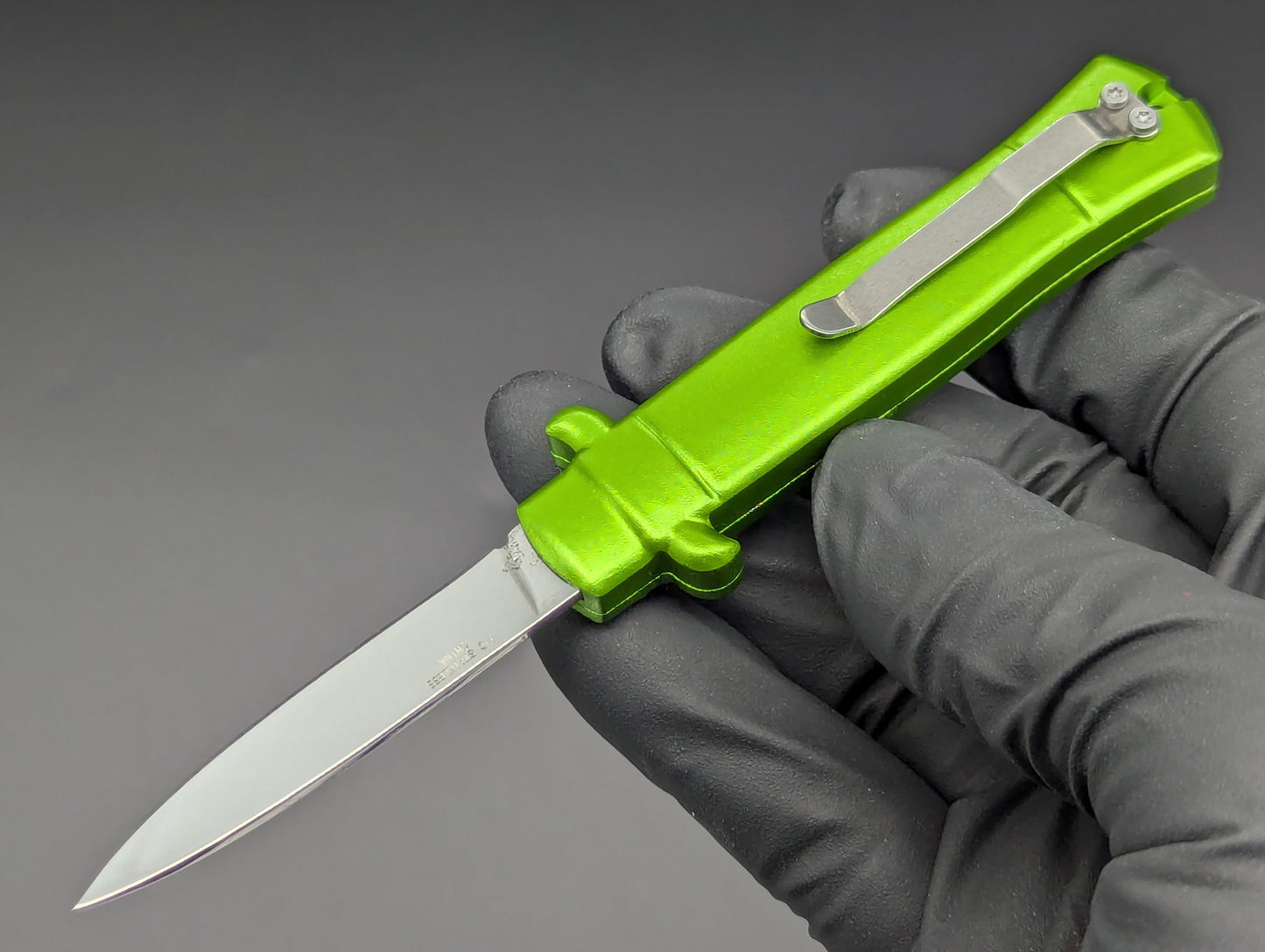 MINI GREEN STILETTO CALIFORNIA LEGAL OTF KNIFE
