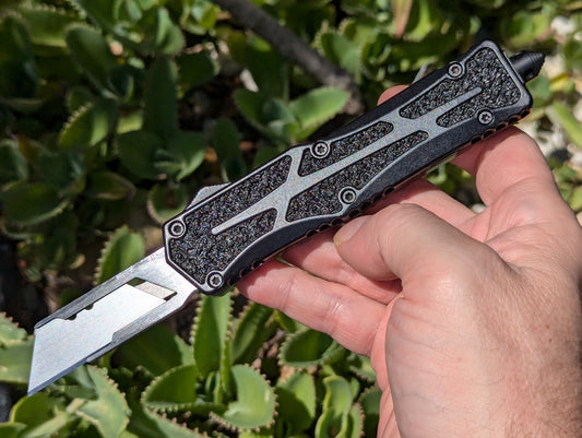 Tactical EDC Box Cutter D/A OTF Knife