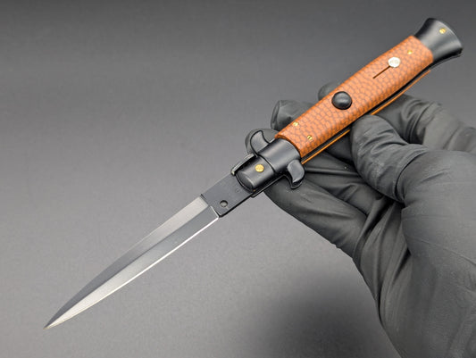 NOS 9" Frank Beltrame Rare Scale Tactical Italian Stiletto Knife Dagger