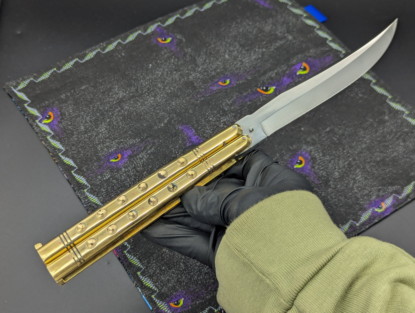 11" Clip Point Brass Batangas Philippines Handmade Balisong