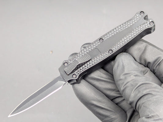 BLACK PIRANHA MINI D/A OTF KNIFE DAGGER BLADE