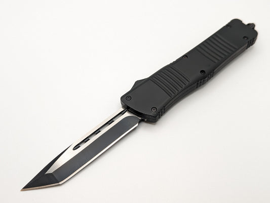 9.5" XL BLACK TACTICAL TANTO OTF AUTOMATIC KNIFE