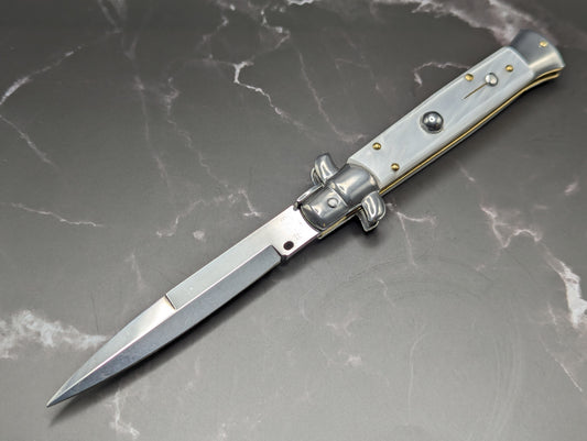 9" Frank Beltrame Faux Pearl Scale Italian Stiletto Bayonet