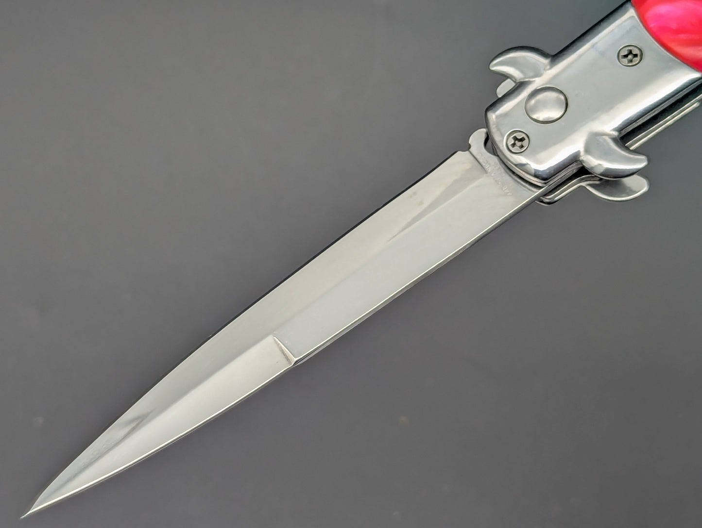 PINK PEARL MILANO DIABLO STILETTO SWITCHBLADE KNIFE
