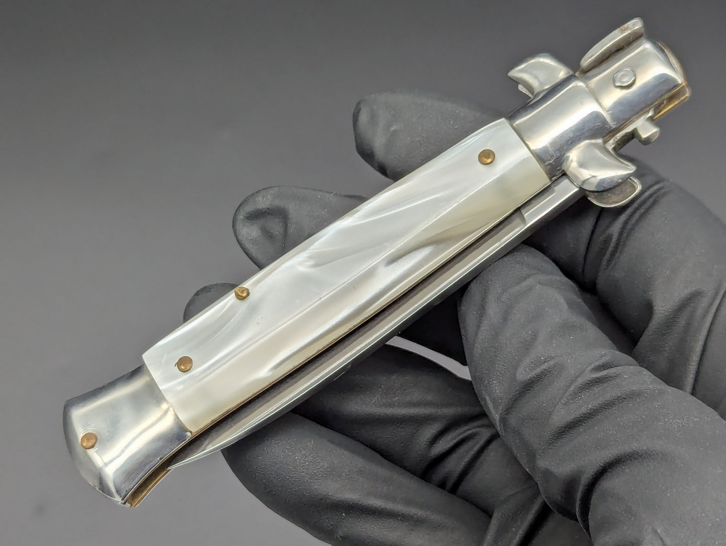 7.75" B ROSTFREI BELTRAME FAUX PEARL ITALIAN STILETTO