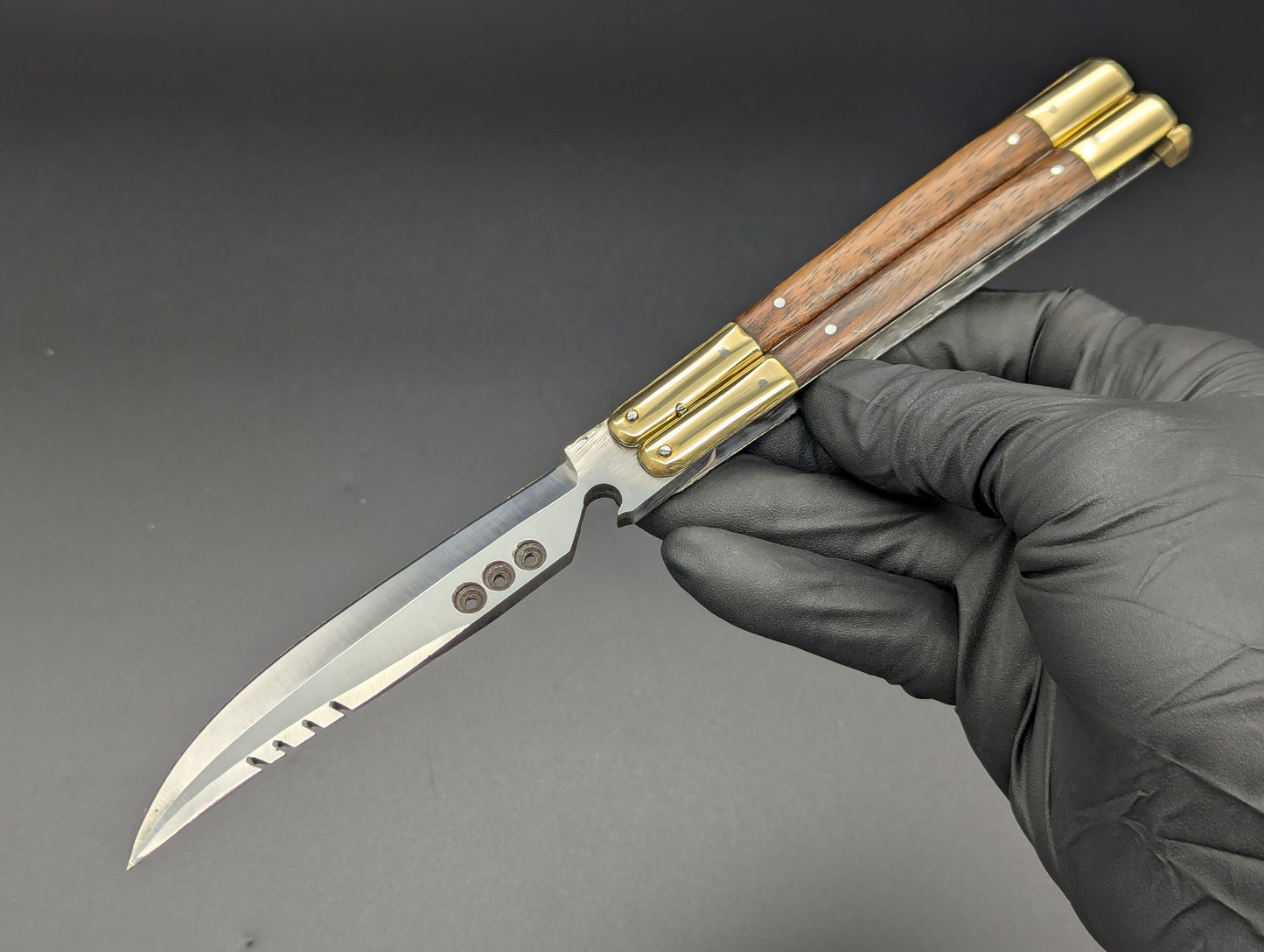 9" FHM Slim Narrawood Balisong Bottle Opener