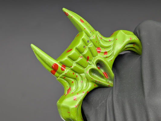 ZOMBIE SKULL SELF DEFENSE KEYRING GREEN RED SPLAT