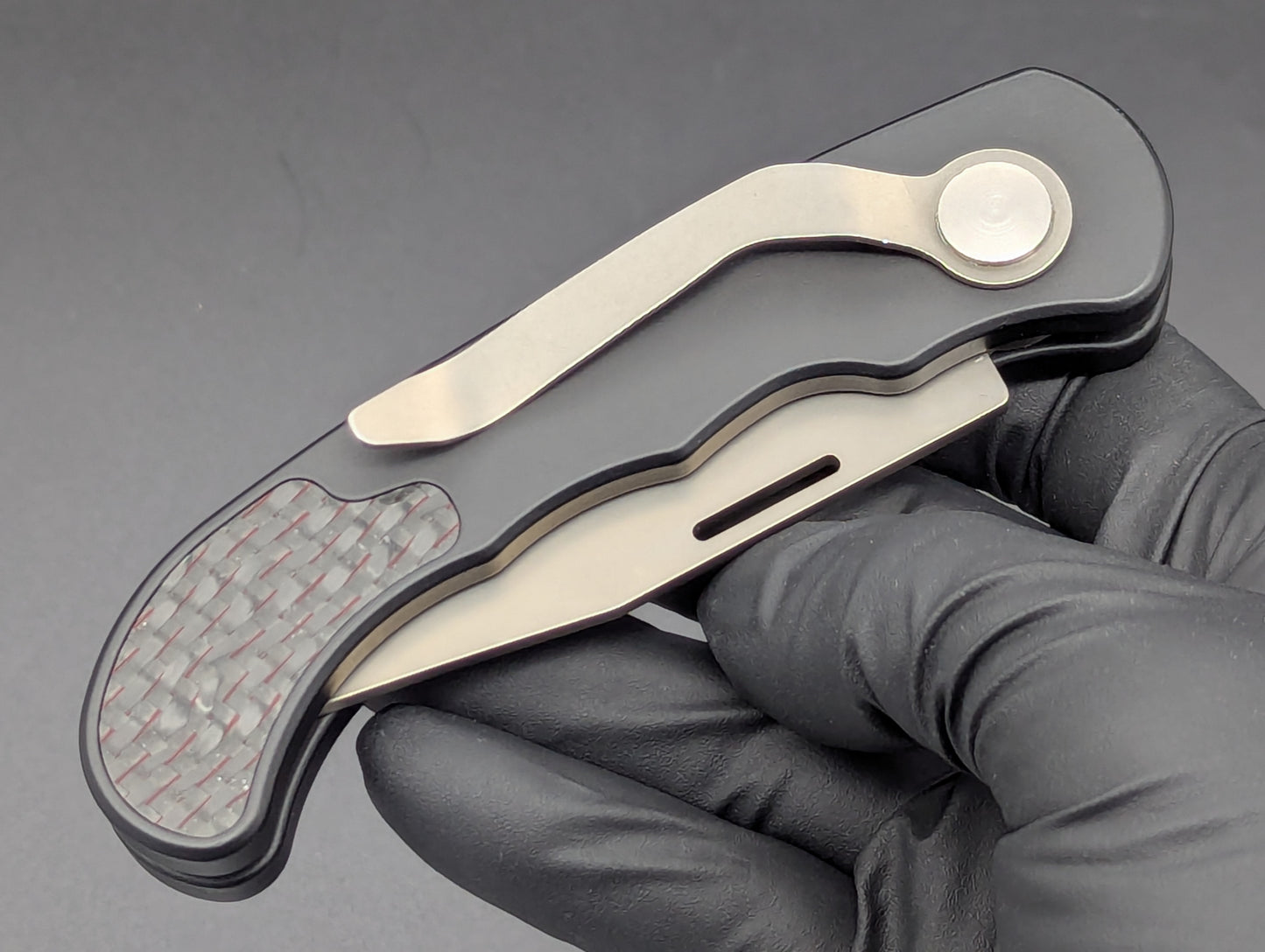 Vintage HERBERTZ SOLINGEN Carbon Fiber Automatic Knife