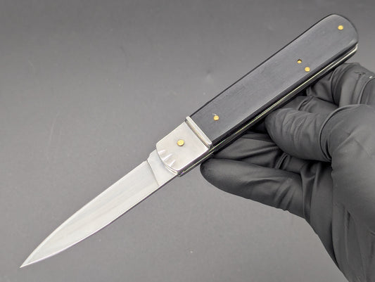 7.5" BLACK WOOD CLASSIC AUTOMATIC LEVERLOCK KNIFE