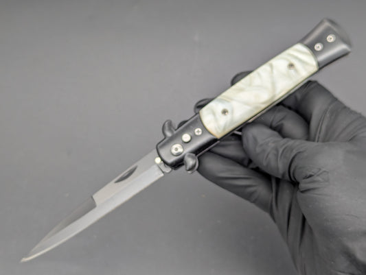 TACTICAL PEARL MILANO DIABLO STILETTO SWITCHBLADE KNIFE