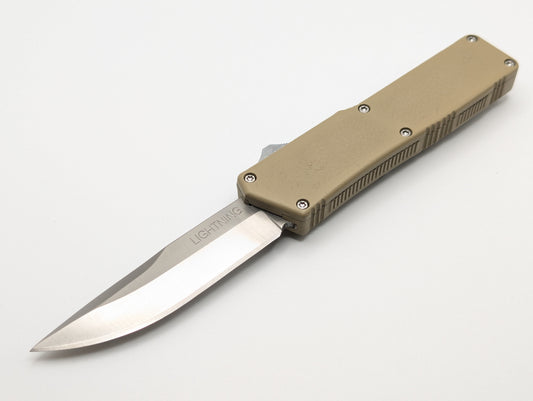 SAND LIGHTNING OTF KNIFE DROP POINT BLADE