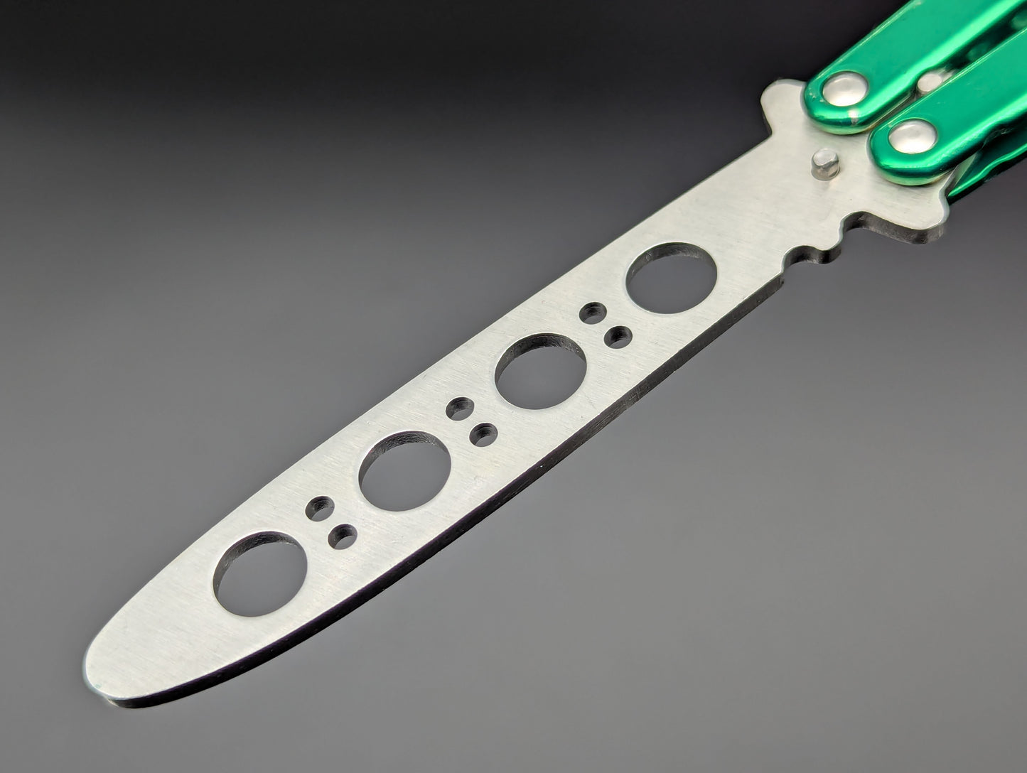 GREEN SKELETONIZED BALISONG TRAINER