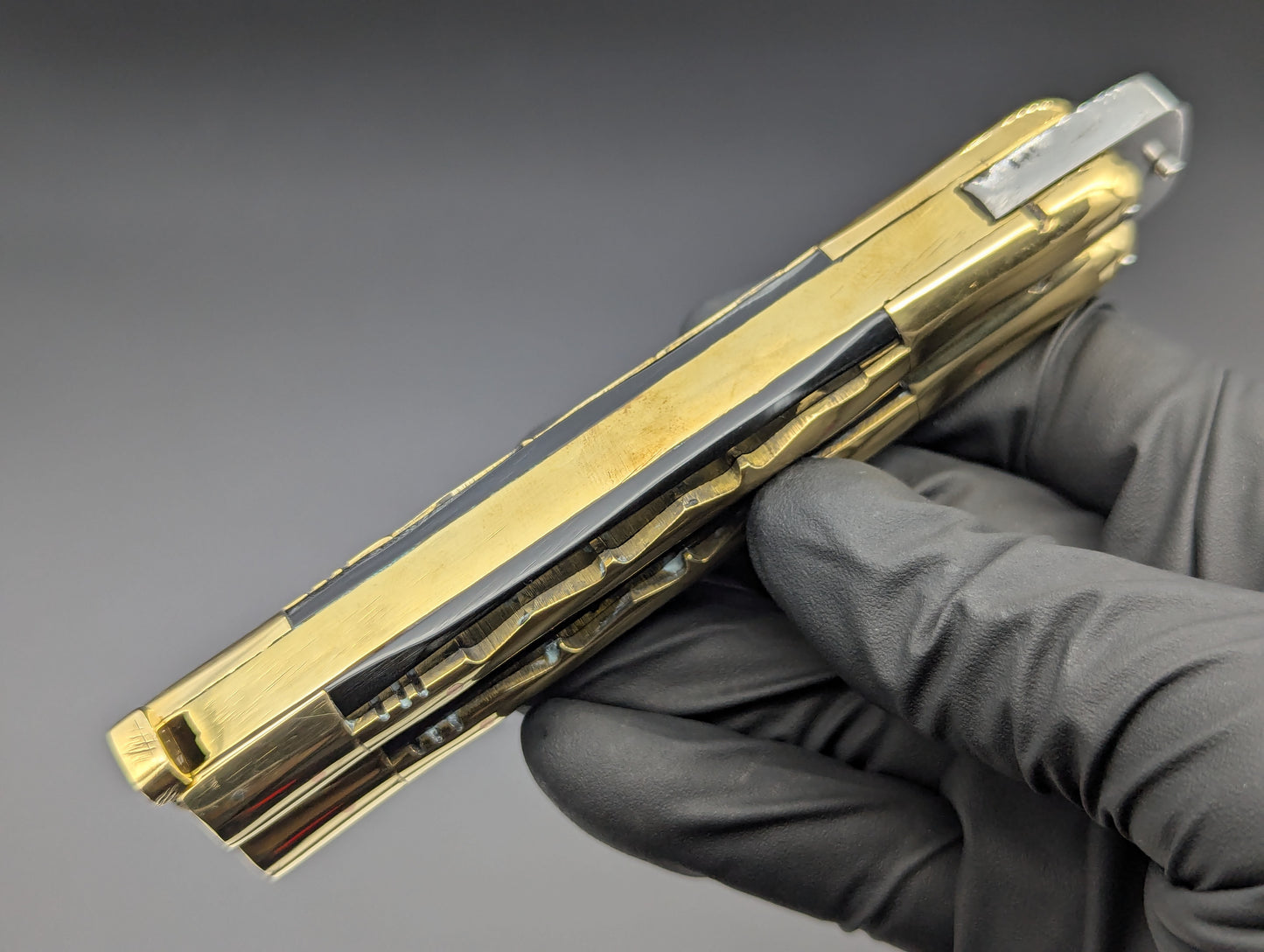 23cm TRADITIONAL PHILIPPINES HANDMADE BALISONG KRIS KALAPKOP BLACK