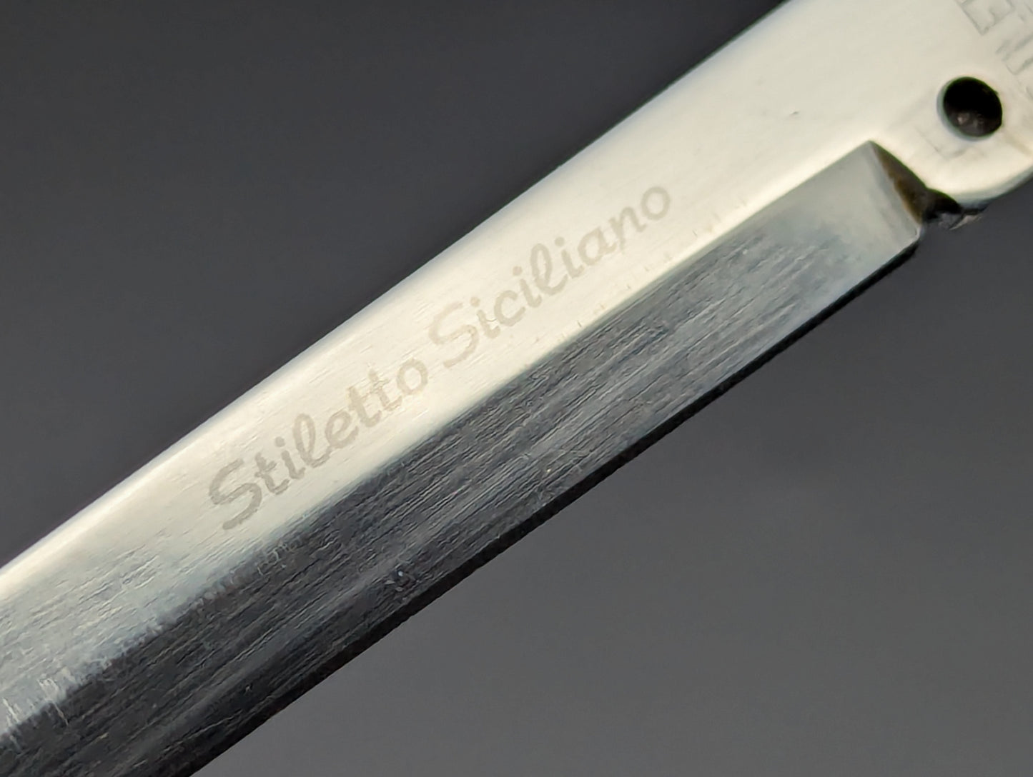 VINTAGE 11" RED ACRYLIC 'STILETTO SICILIANO' HANDMADE ITALIAN STILETTO