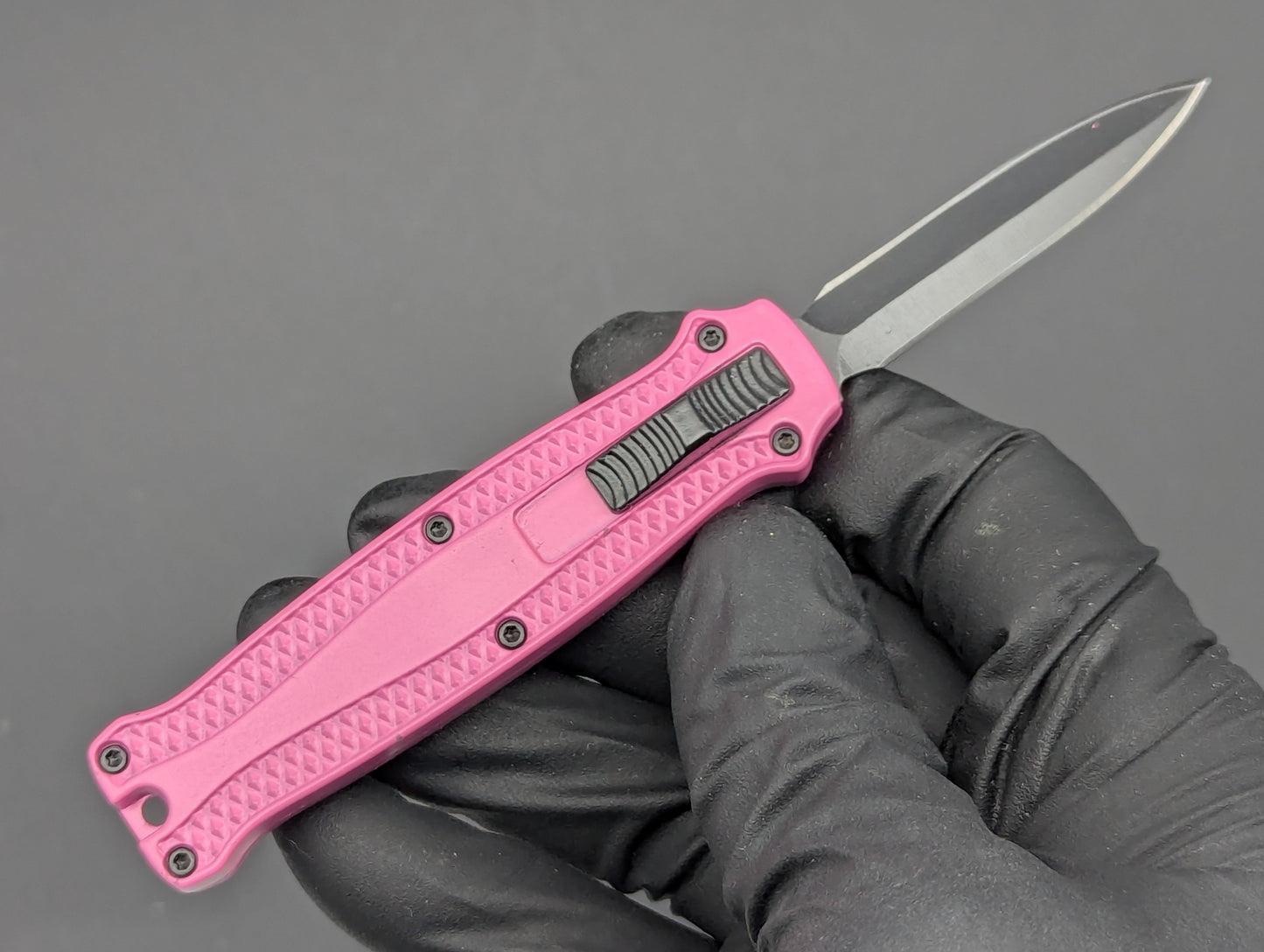 PINK PIRANHA MINI D/A OTF KNIFE DAGGER BLADE
