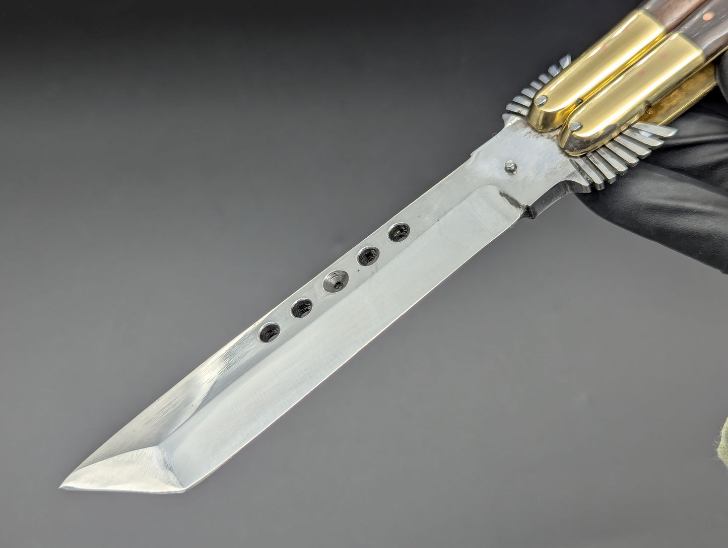 11.25" PHILIPPINES HANDMADE BALISONG EAGLE TANG TANTO