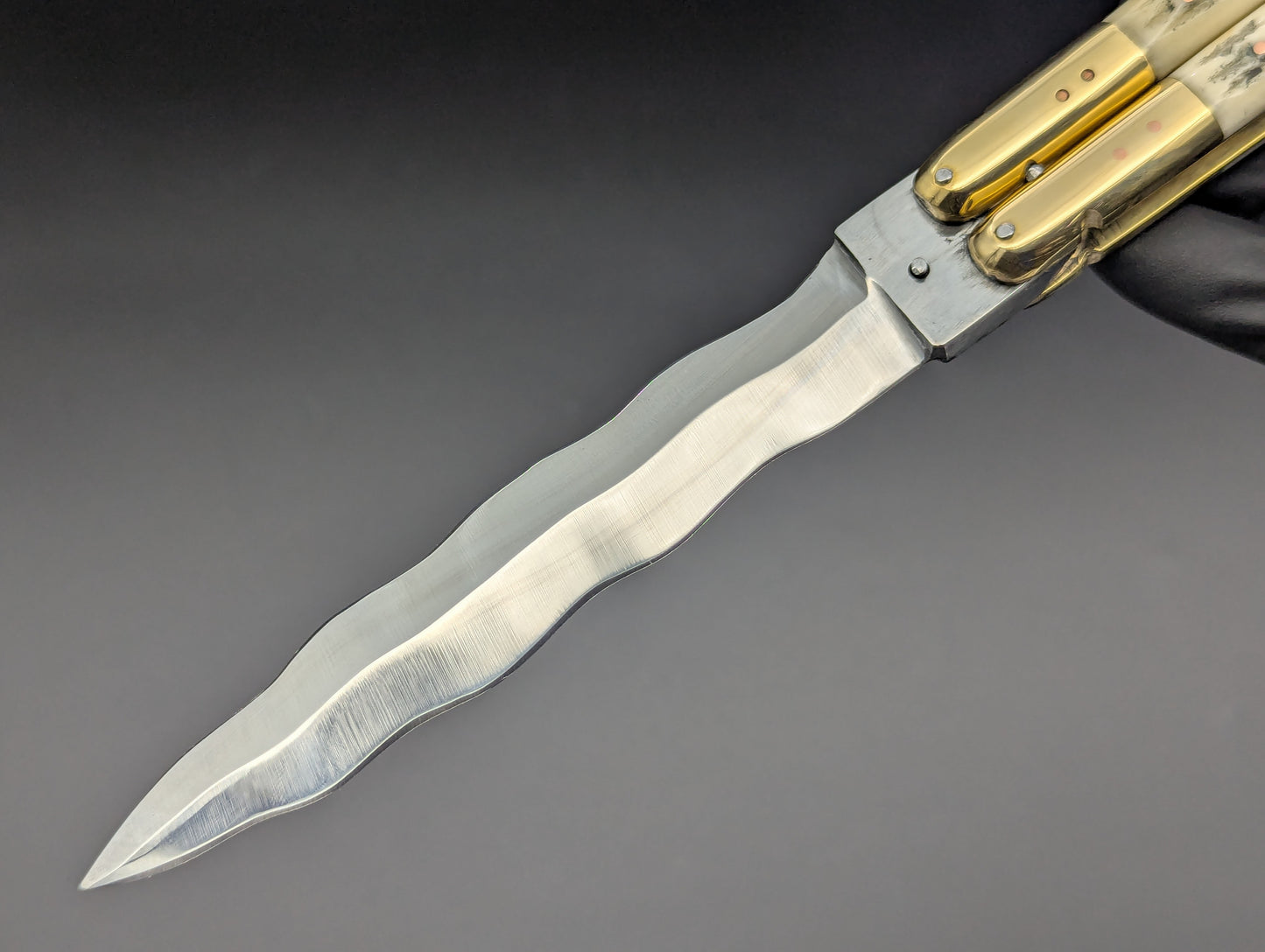 11" DEER HORN KRIS BLADE PHILIPPINES HANDMADE BALISONG KNIFE