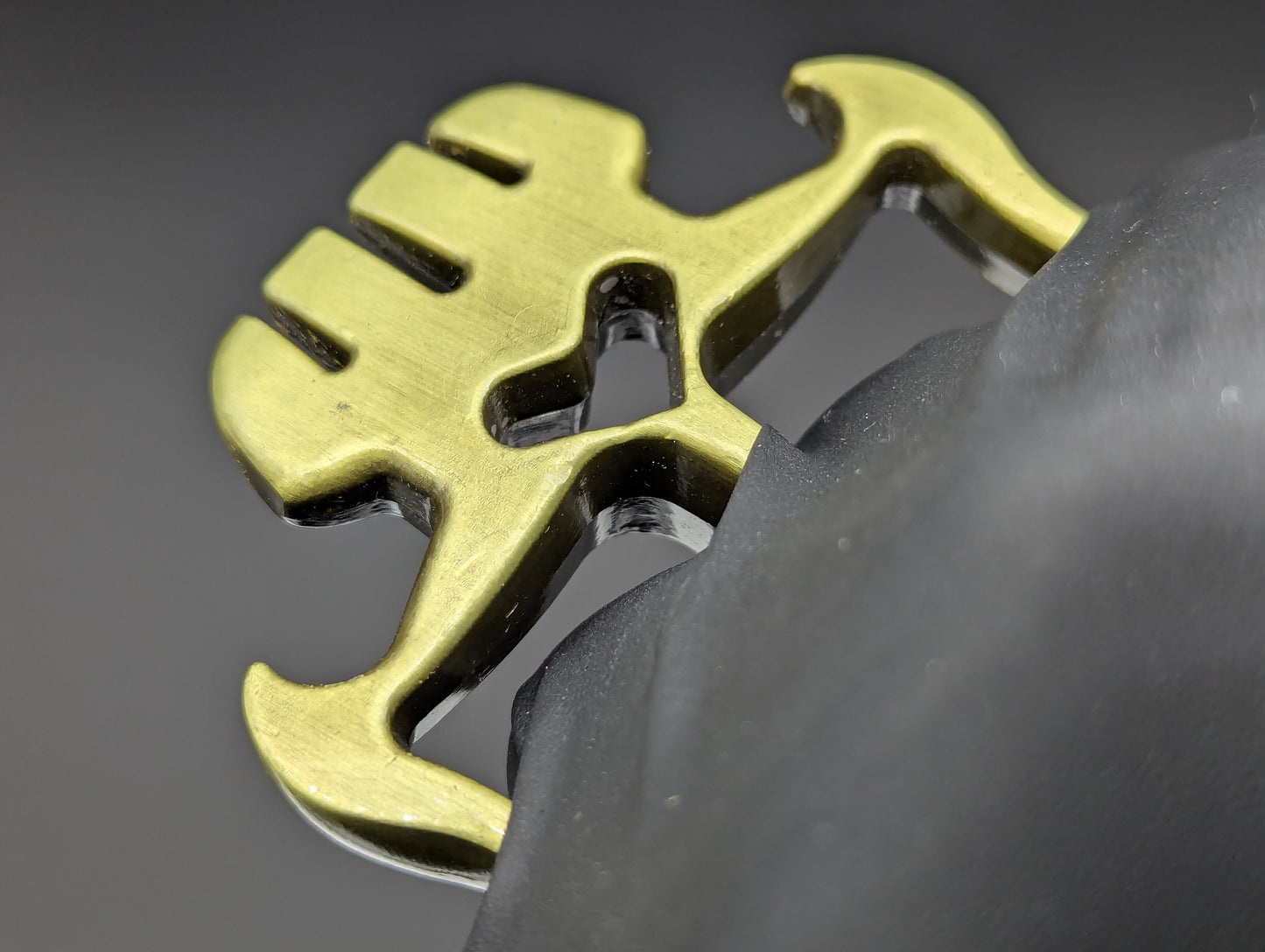 5.5 oz 2FK BRASS ALLOY SKULL BOTTLE OPENER KEYRING