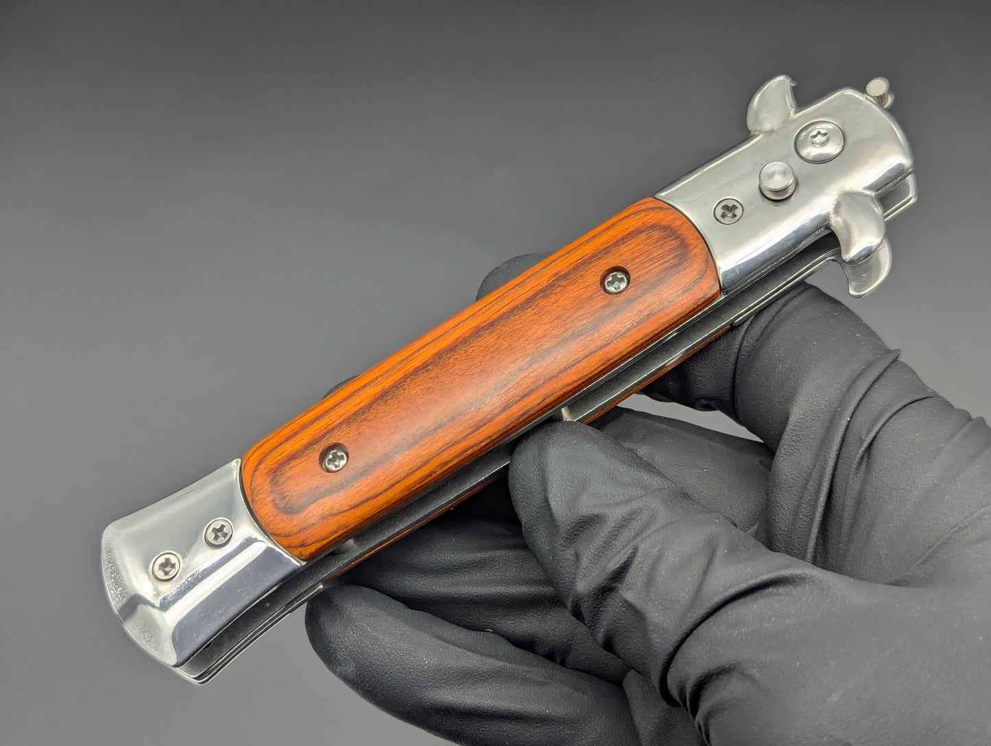 SOLID WOOD DIABLO MILANO STILETTO KNIFE