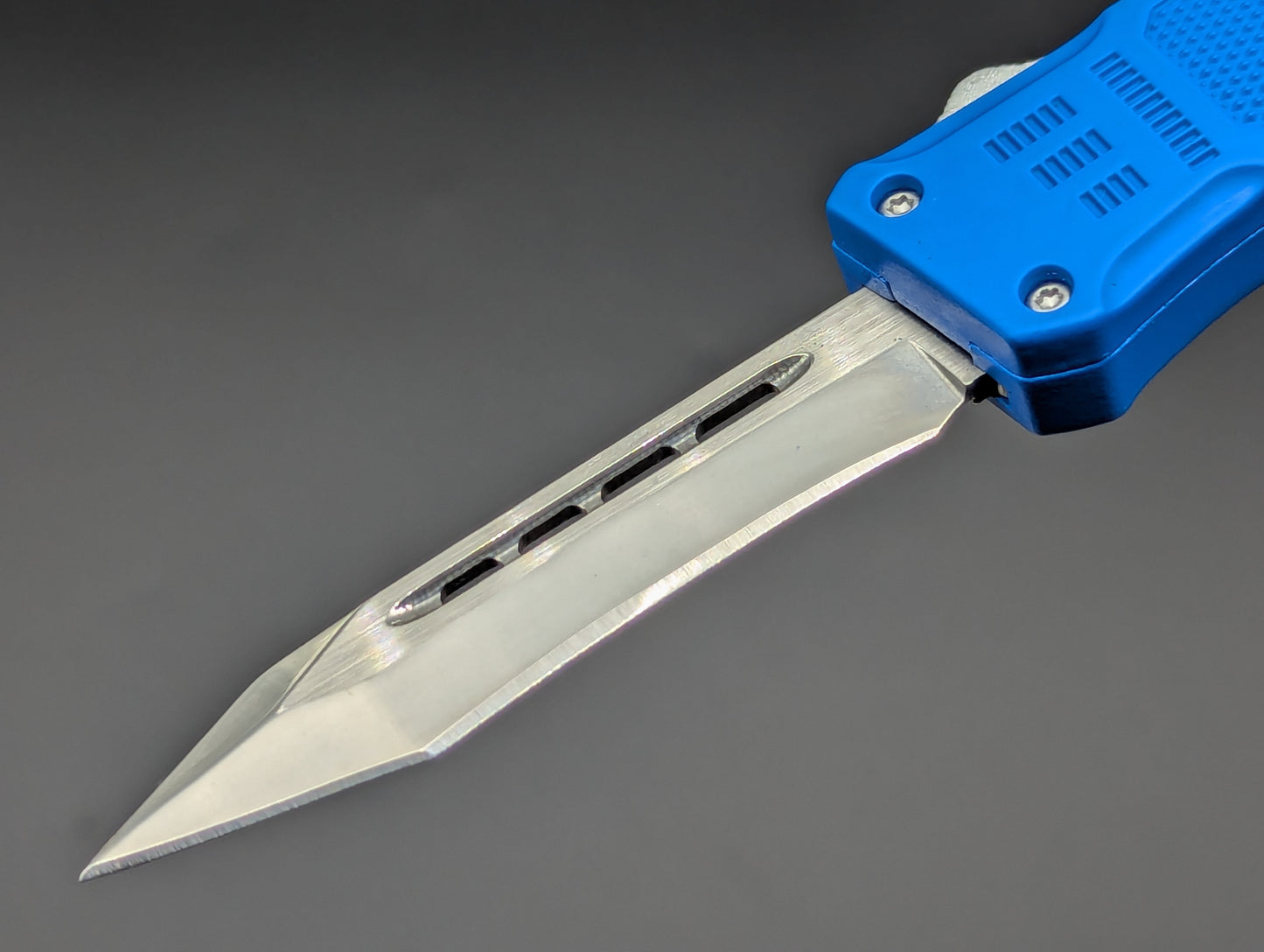 7" Mini Modified Tanto CQB OTF Automatic Knife Blue