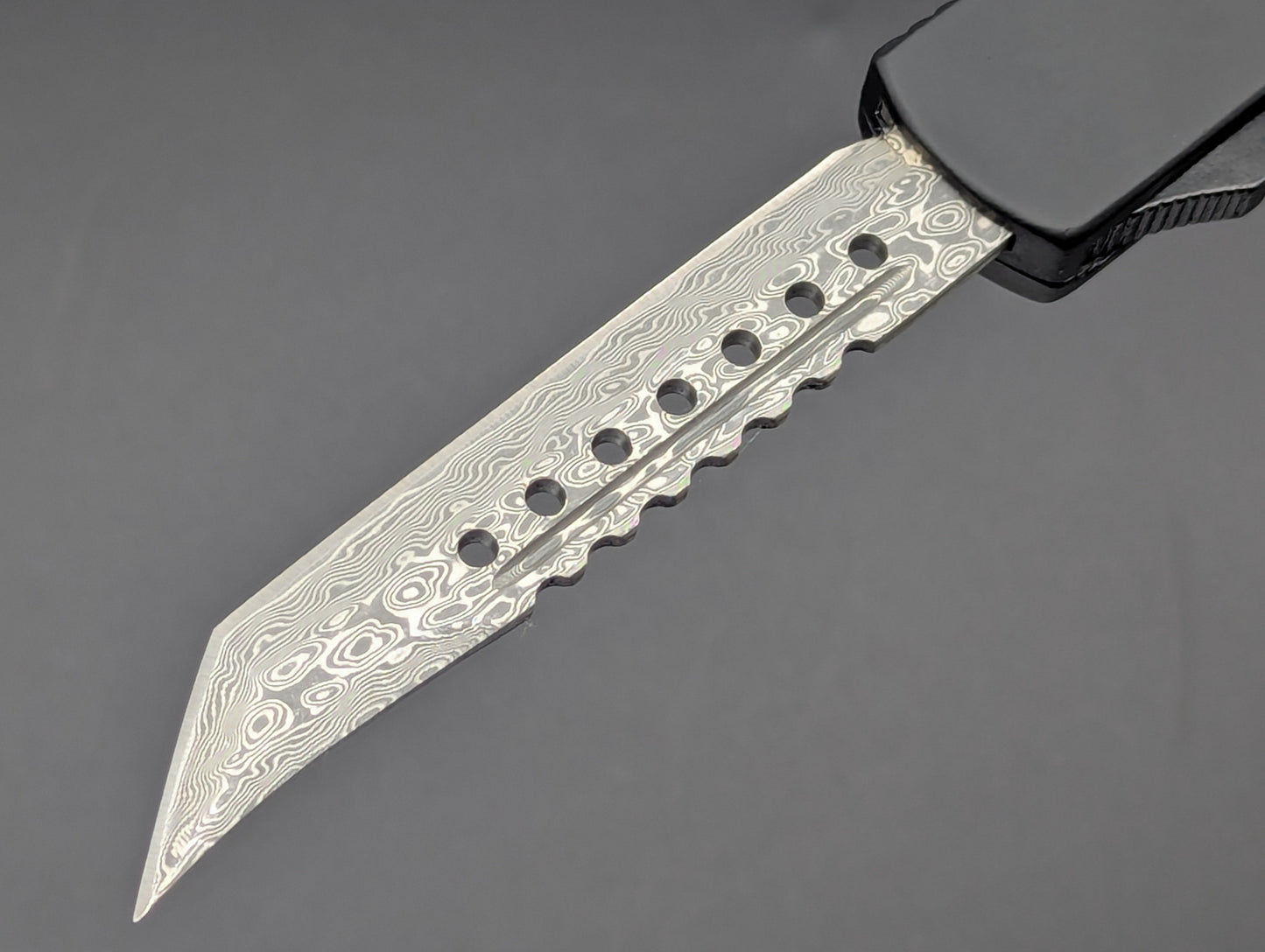 8.5" DAMASCUS HELL RAISER D/A OTF KNIFE