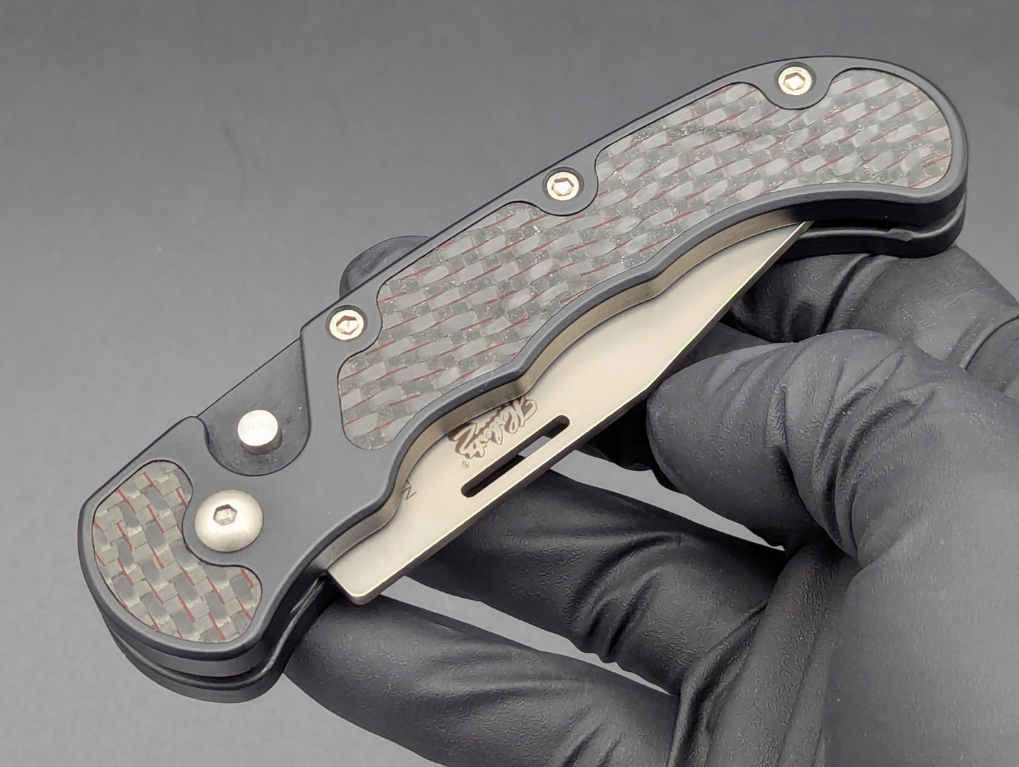 Vintage HERBERTZ SOLINGEN Carbon Fiber Automatic Knife