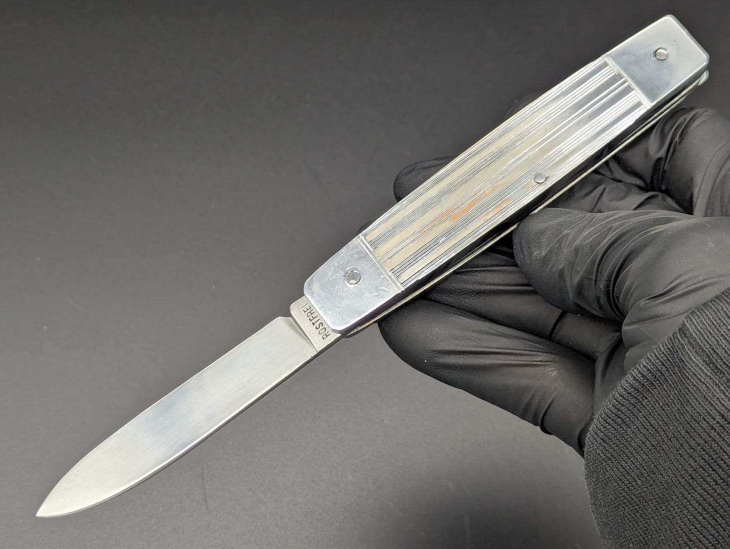 7" ANTIQUE BONSA SOLINGEN STAINLESS SWITCHBLADE LEVERLOCK