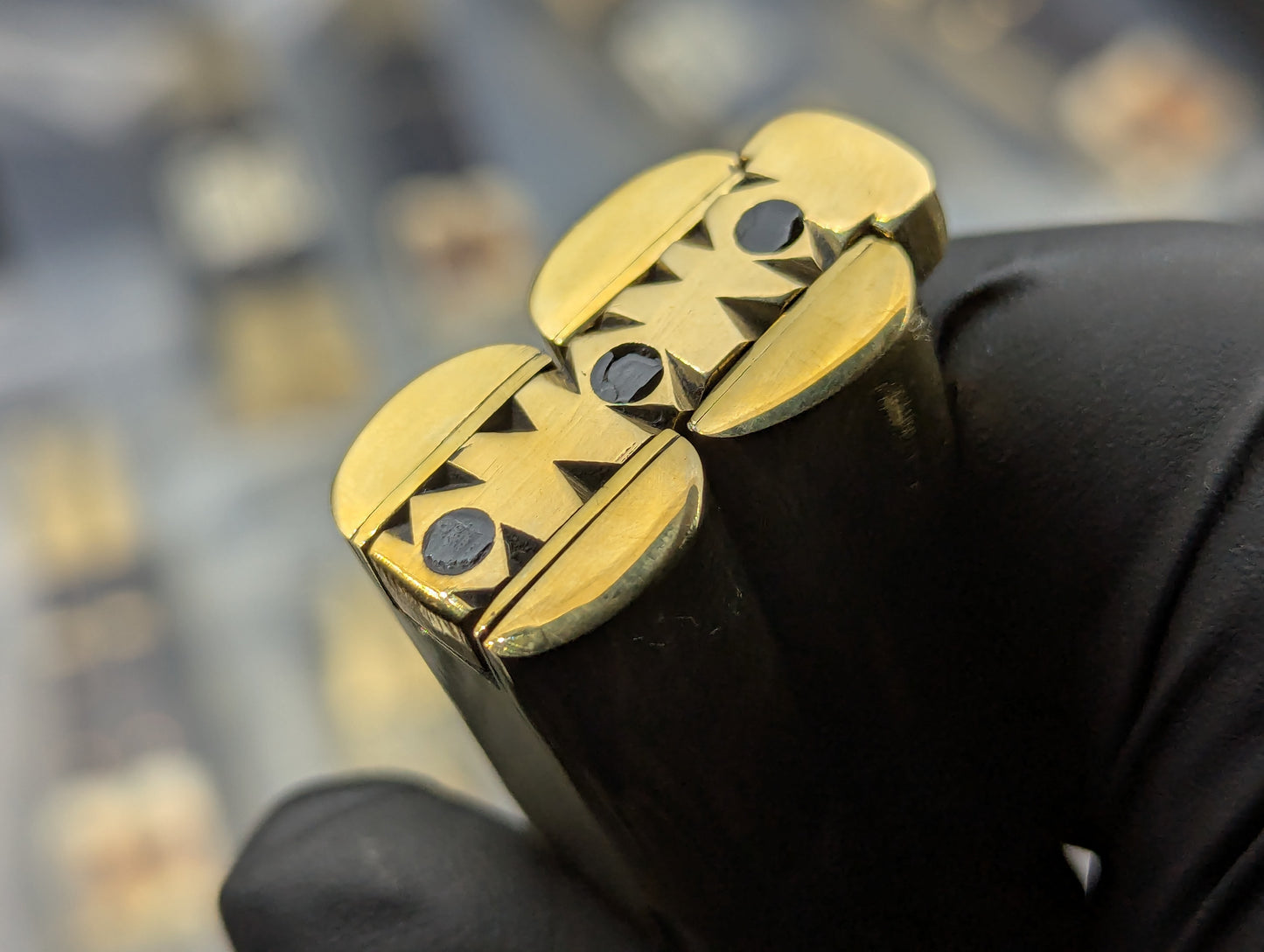 8.7" FHM EAGLE TANG BALISONG BRASS TWISTED BONE