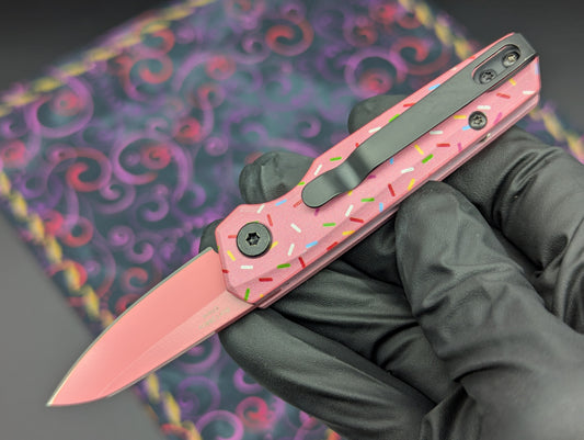 PINK SPRINKLE DONUT CALI LEGAL SWITCHBLADE KNIFE