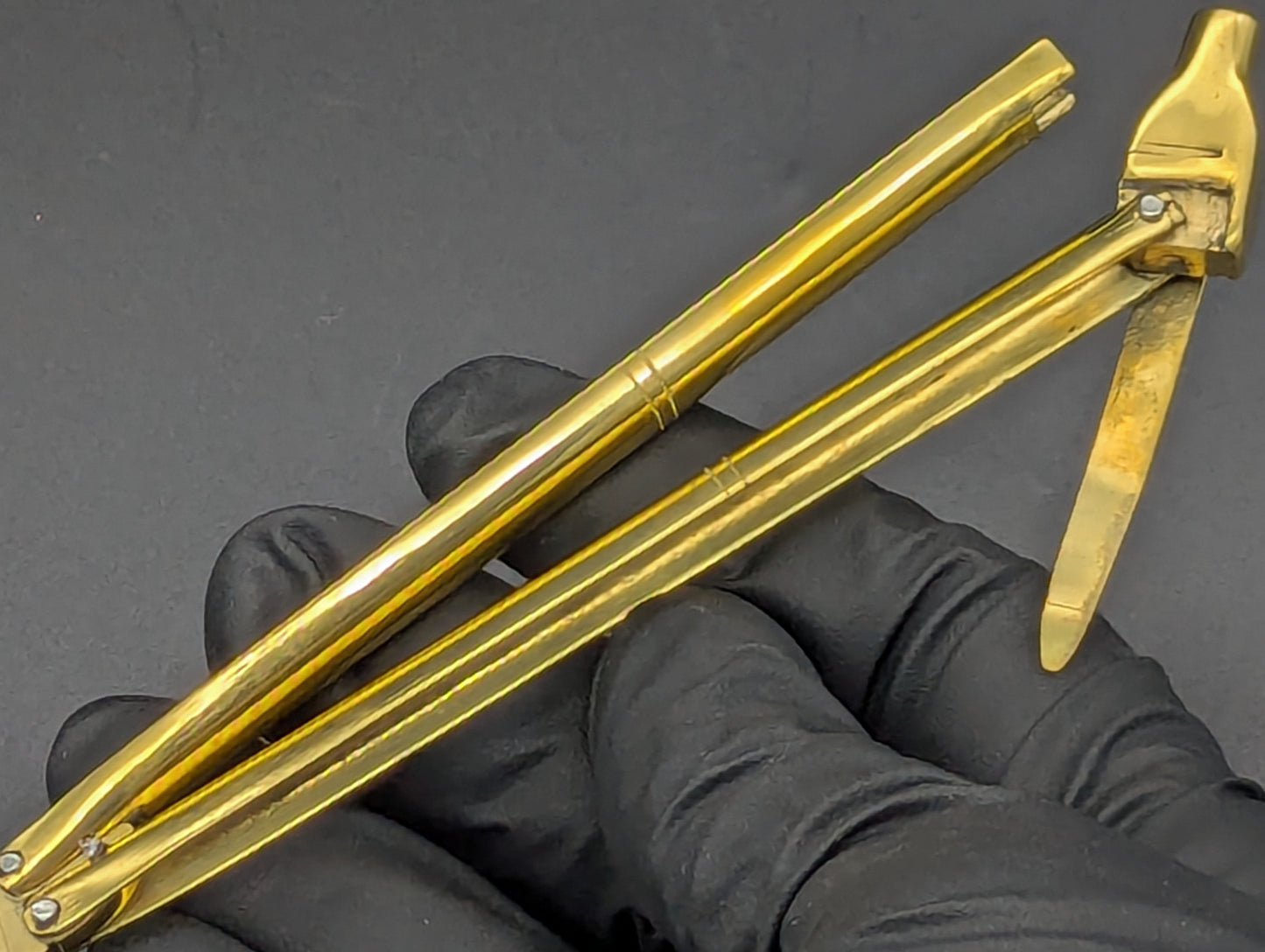 "FHM" PHILIPPINES HANDMADE BRASS BALISONG PEN