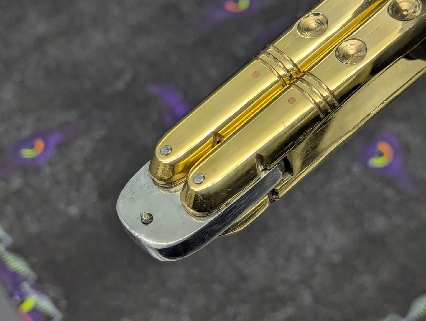 11" Clip Point Brass Batangas Philippines Handmade Balisong